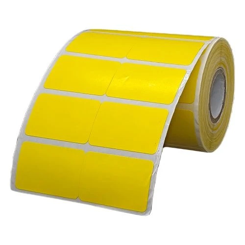 Ribbon Barcode Label Roll Lemon Yellow 1.5x1 Inch (38mmx25mm / 2up) 3500 Label