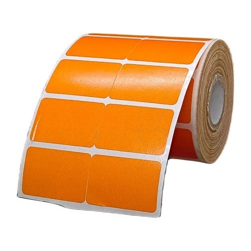 Ribbon Barcode Label Roll Orange 1.5x1 Inch (38mmx25mm / 2up) 3500 Label