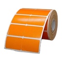 Ribbon Barcode Label Roll Orange 1.5x1 Inch (38mmx25mm / 2up) 3500 Label