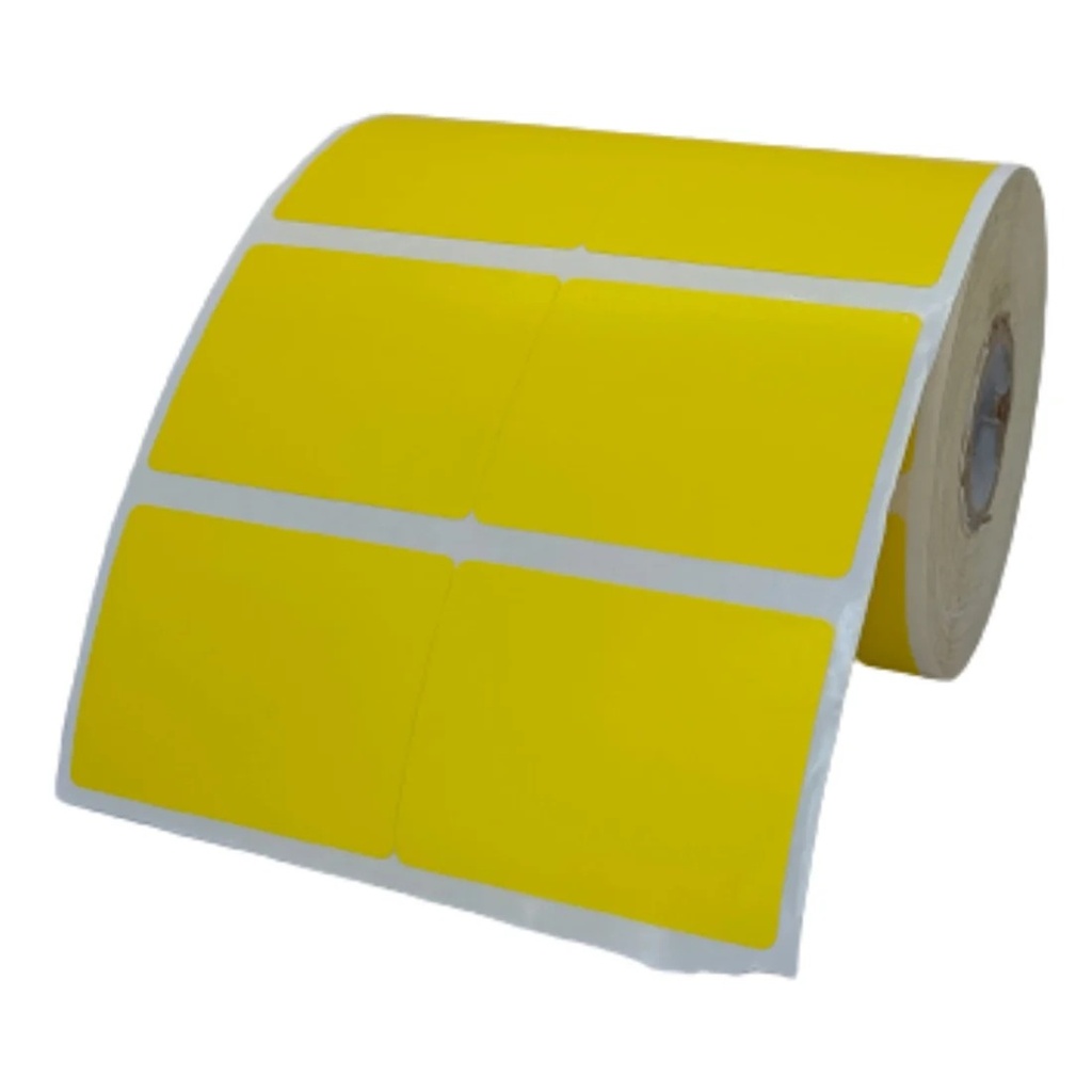 Ribbon Barcode Label Roll Lemon Yellow 1.5x2 Inch (38mmx50mm / 2up) 1880 Label