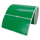 Ribbon Barcode Label Roll Green 1.5x1.5 Inch (38mmx38mm / 2up) 2440 Label