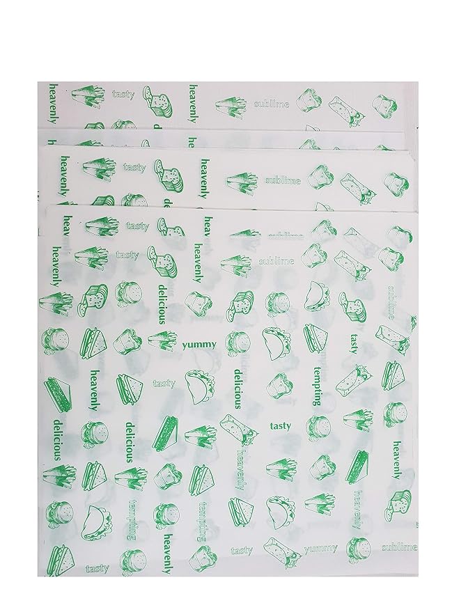 Food Wrapping Paper Sheet, Size 12x12 Inch (Pack Of 100)