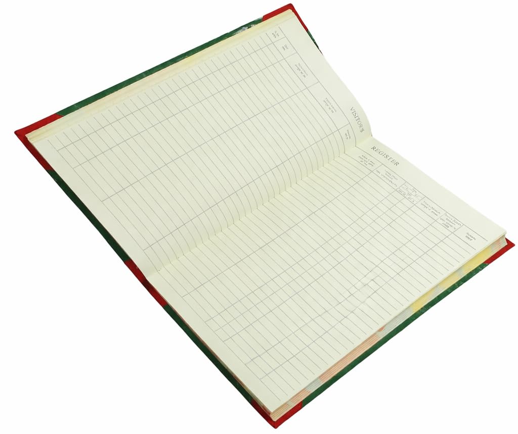 Visitor Register Book 4 Quire Green Ledger Paper (Pack of 4)