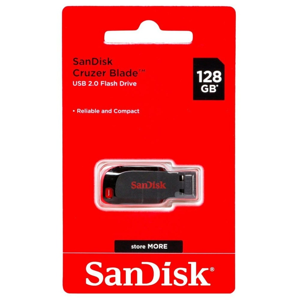 SanDisk Cruzer Blade 128 GB Pen Drive (USB 2.0 Flash Drive) 