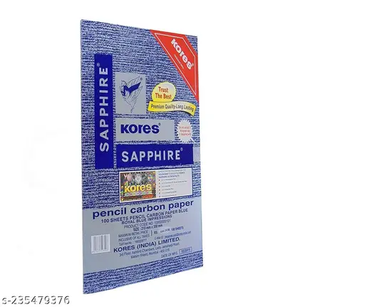 Kores Pen/Pencil Carbon Paper Sapphire Blue Colour (Pack Of 100) 