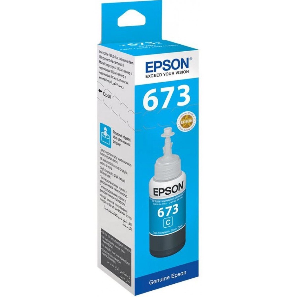 Epson Ink 673 Cyan 70ml (Original Bottle)