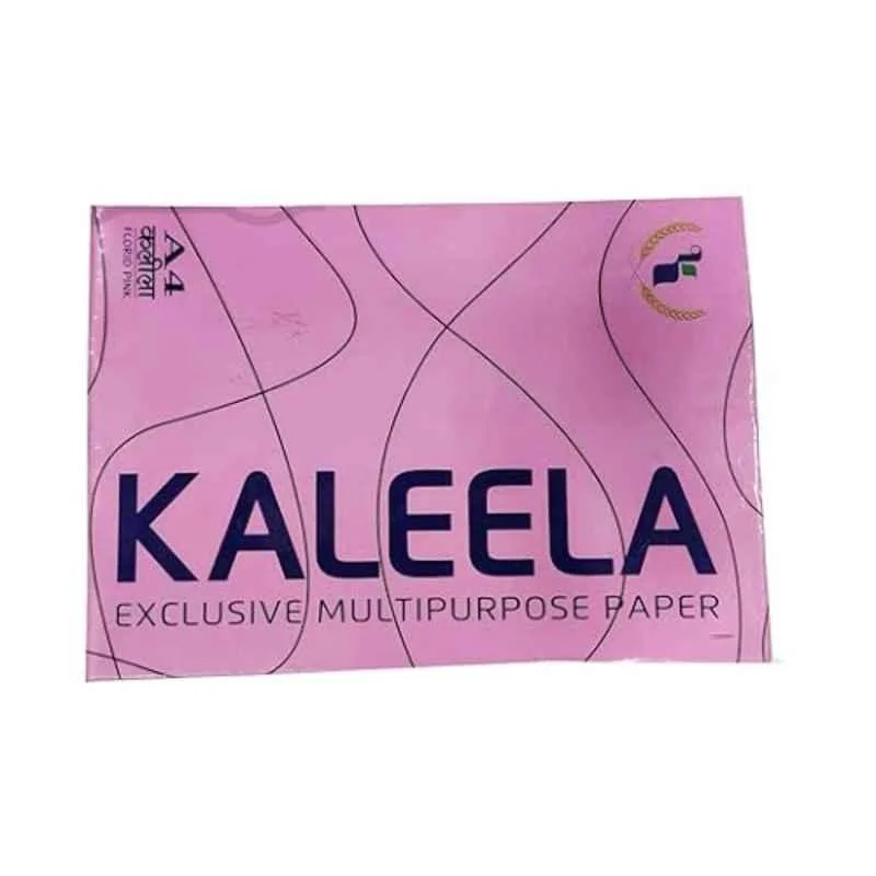 Kaleela Pink Colour Copier Paper A4 72 Gsm (500 Sheet,1 Ream)