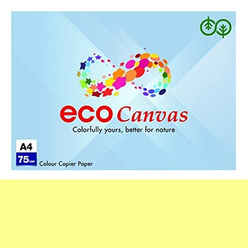 JK Eco Canvas Yellow Colour Copier Paper A4 75 Gsm