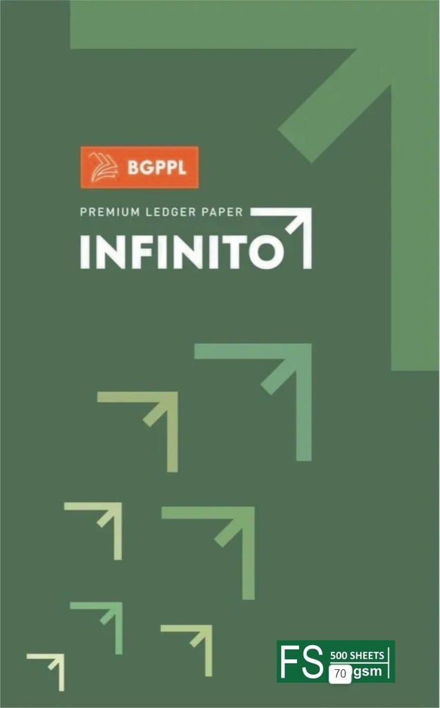 BGPPL Infinito Ledger Copier Paper (F/S) Legal Size 70 Gsm (Light Green Colour)