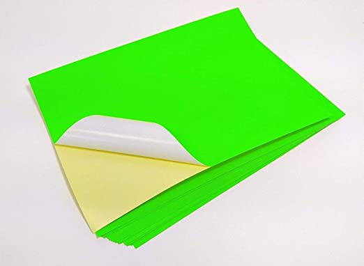 Oddy Fluorescent Sticker A4 Green Colour (Pack Of 100)
