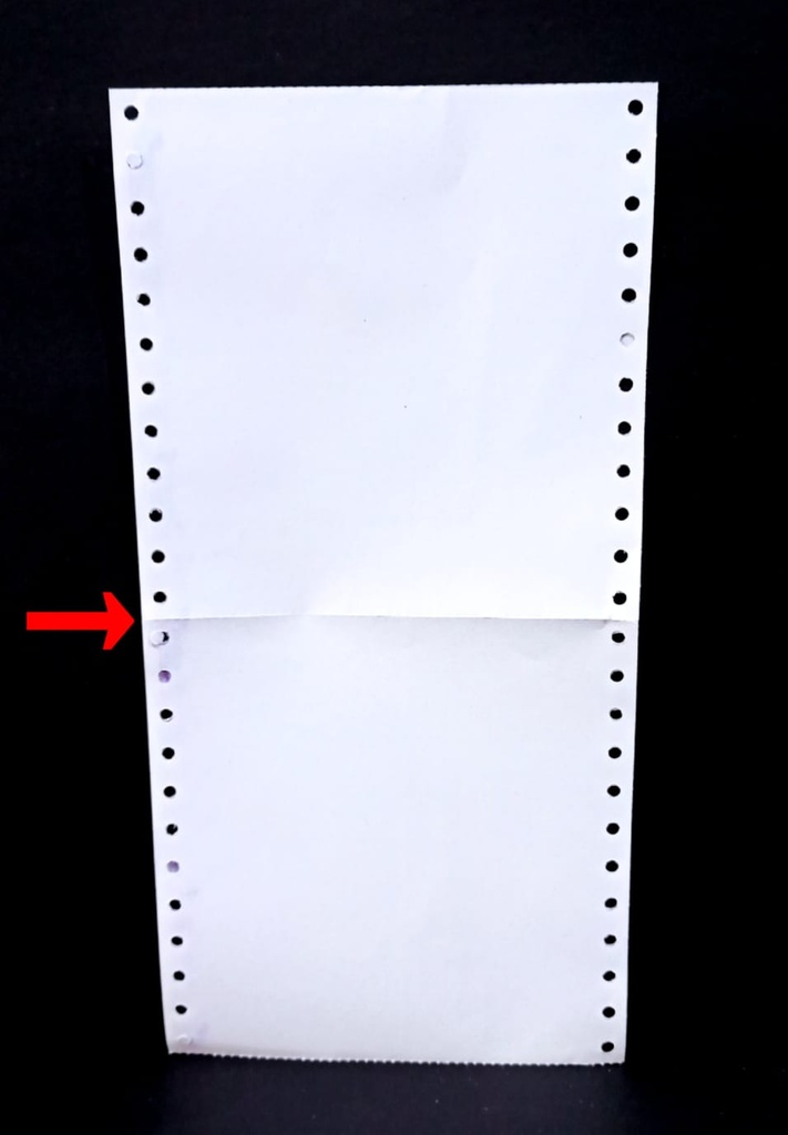 Dot Matrix Printer Paper 6x12x1 Part 60 Gsm (6 Inch Cut) Without Carbon (Pack Of 1000)