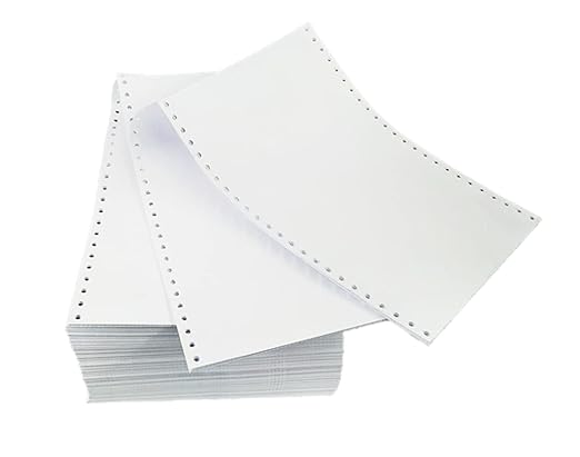 Dot Matrix Printer Paper 6x12x1 Part, 60 Gsm Without Carbon (Pack Of 1000)