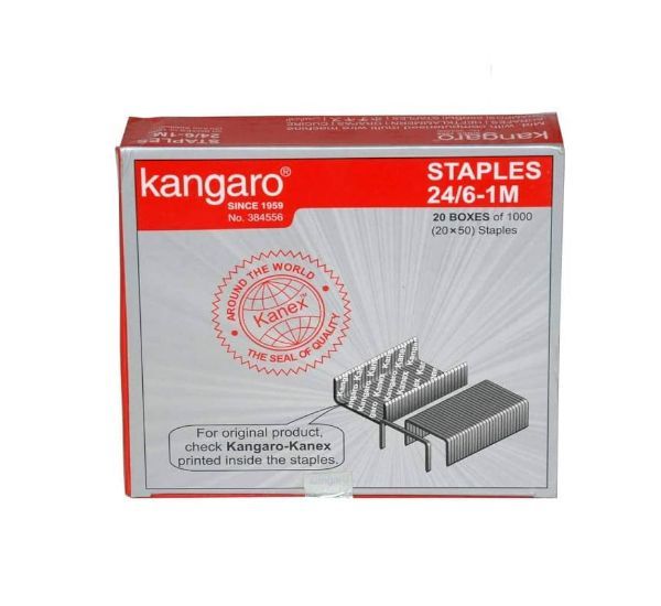 Kangaro Stapler Pin 24/6-1M (Pack of 20)