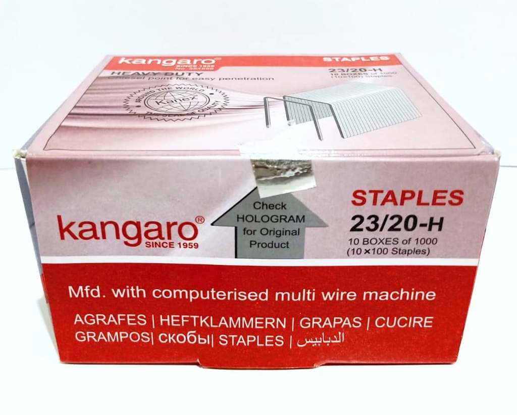 Kangaro Stapler Pin 23/20-H (Pack Of 10)