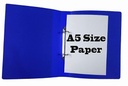 Redking PVC Plastic Voucher File 2D Ring Binder Clip A5 Size