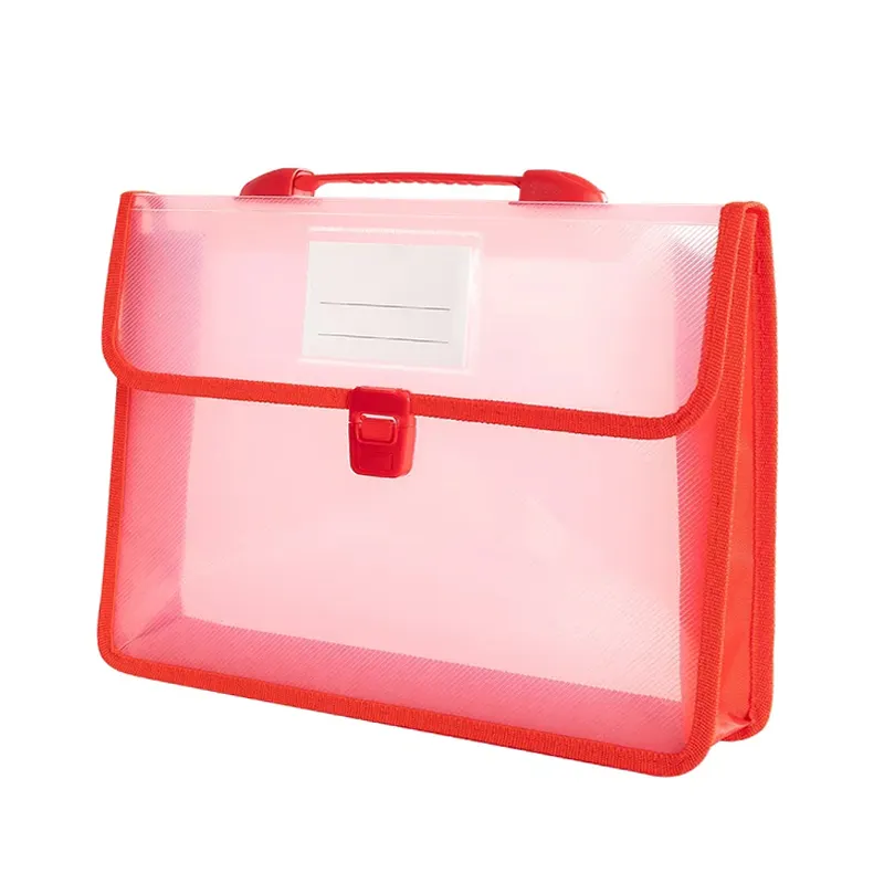 Plastic Expanding Handle Bag with Lock Button (F/s) Legal