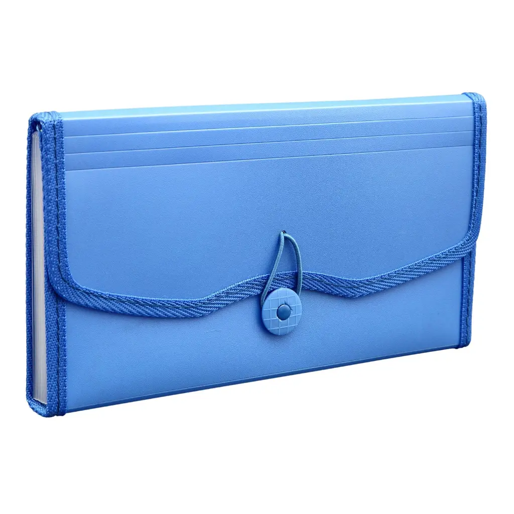 Plastic Expanding Cheque Book Holder Case Pouch 13 Pocket