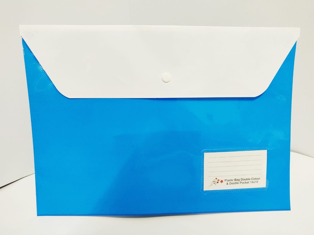 Vivid My Clear Bag Double Pocket Full Size A4 Plastic File Folder (Pack Of 20)