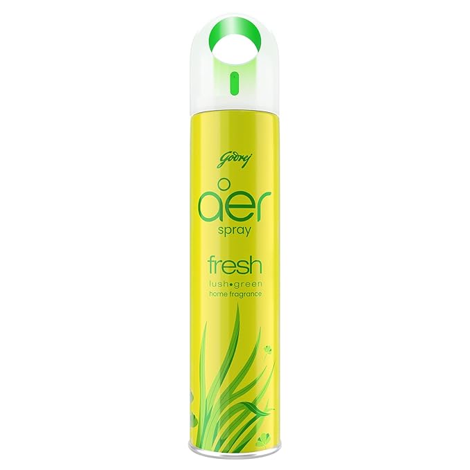 Godrej aer Spray Room Freshener, Flavour: Fresh Lush Green (220ml/126g)