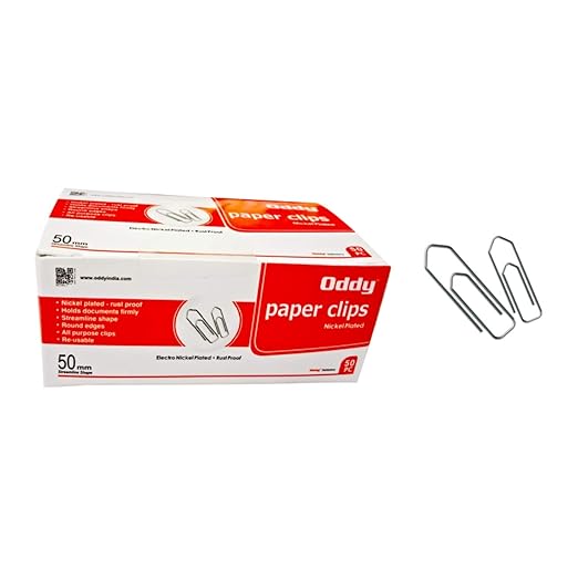 Oddy Paper Clips Nickel Plated (U Pin) 50 mm