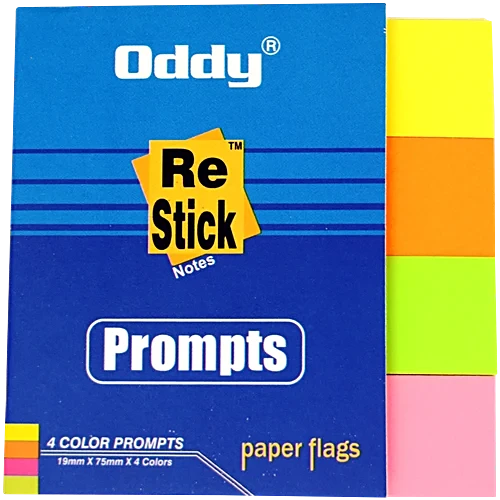 Oddy Sticky Notes 1"x3" (25mmx75mm) 4 Colour Post IT 160 Sheet