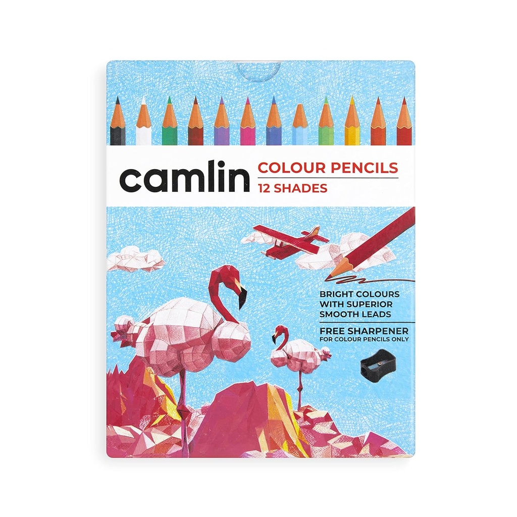 Camlin Colour Pencils Half Size -12 Shades