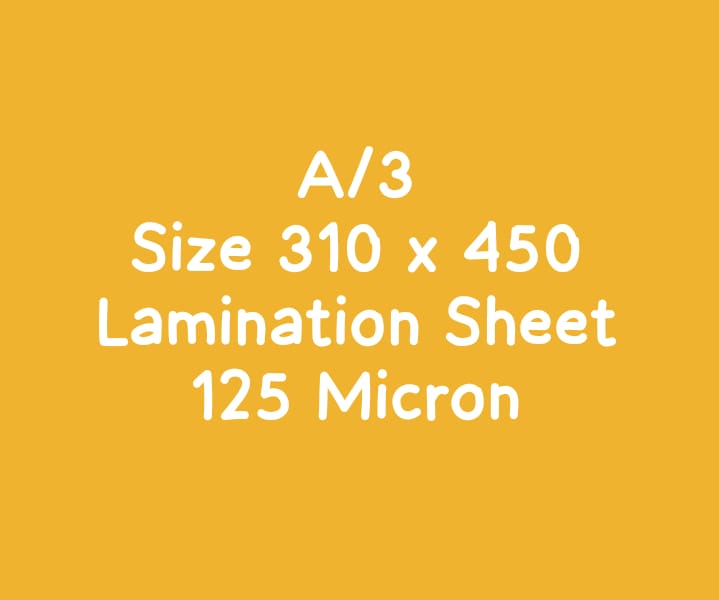 A3 Lamination 125 Micron 310x450