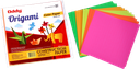 Origami Construction Fluorescent Mix Color Paper-Pack of 20