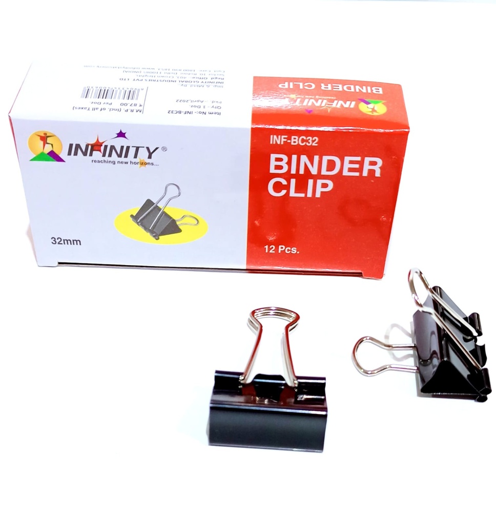 Infinity Binder Clip 32mm (Pack Of 12) 