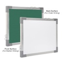 White & Green Board 1x1.5 Feet Non Magnetic Double Sided Board