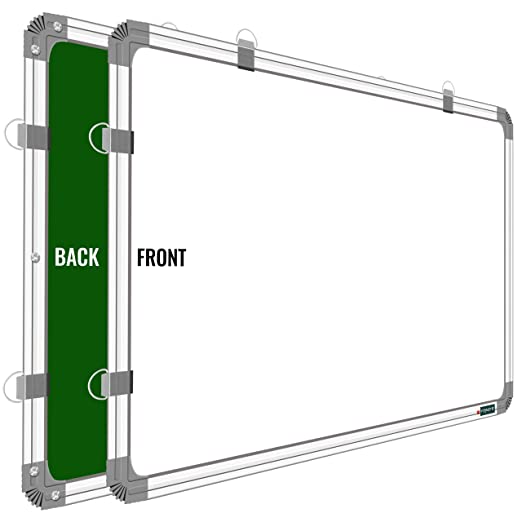 White & Green Board 2x1.5 Feet Non Magnetic Double Sided Board