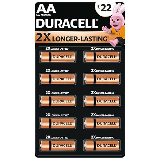Duracell Alkaline Battery AA (Pack Of 10)