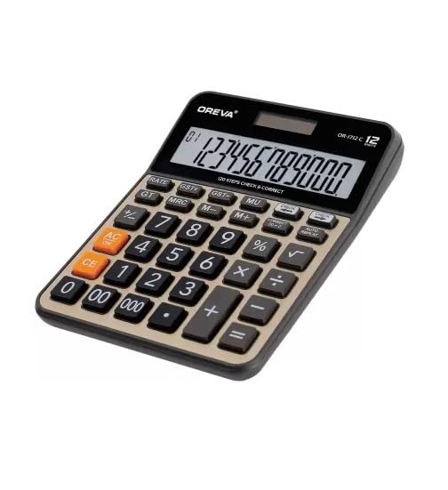 Oreva OR-1712-C Premium Desktop GST Calculator Large Display (12 Digit)