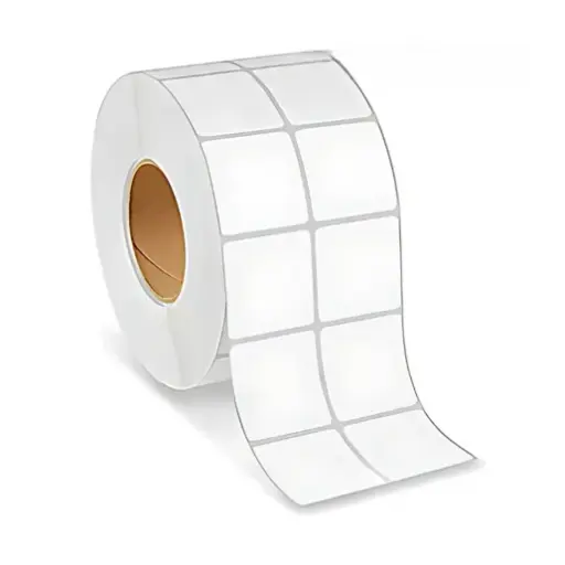 [P4334] Ribbon Barcode Label Roll 1.5x1.5 Inch (38mmx38mm / 2up) 2000 Label