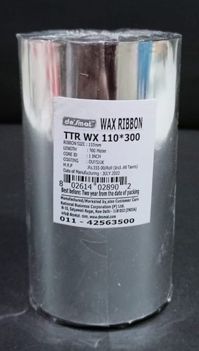 [P4352] TTR Wax Ribbon 105mmX300 Meter