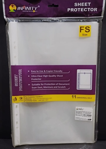 [P4378] Infinity Sheet Protector 200 Micron FS Legal (Pack Of 50)