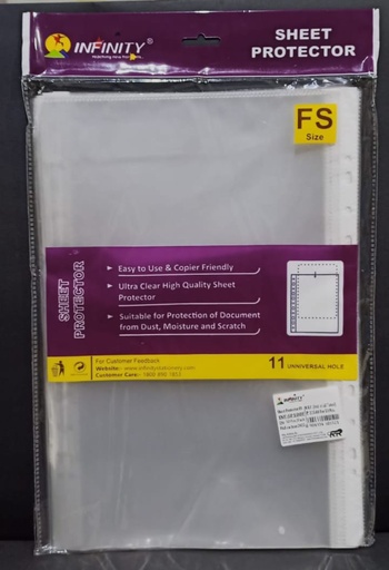[P4372] Infinity Sheet Protector 100 Micron F/S Legal (Pack Of 50)