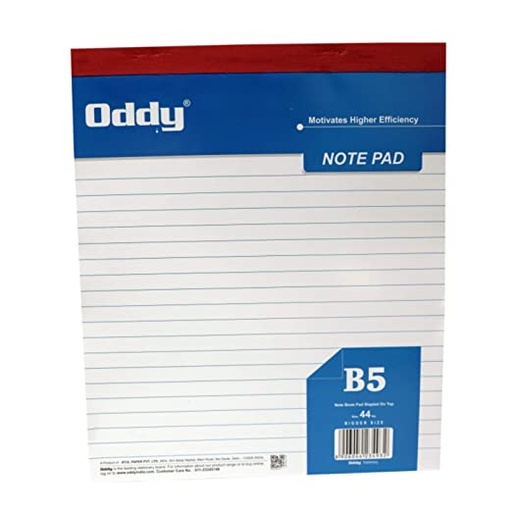 [P4656] Oddy Writing Pad/Note Pad-Pack Of 5