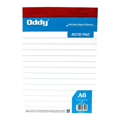[P4650] Oddy Writing Pad/Note Pad-Pack Of 5