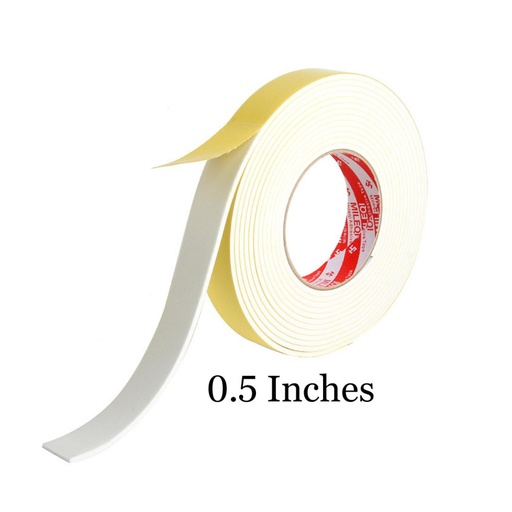 [P4840] Kansuee Double Sided Foam Tape 0.5 Inch 12mmx3.5mtr