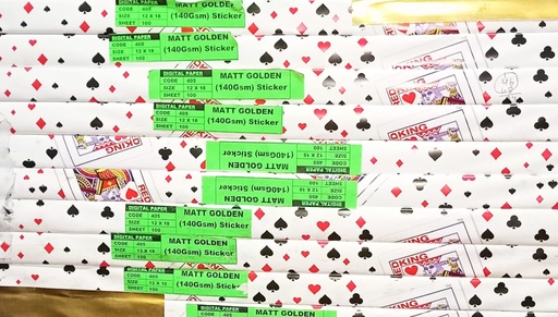 [P1662] 12X18 Golden Matt Sticker
