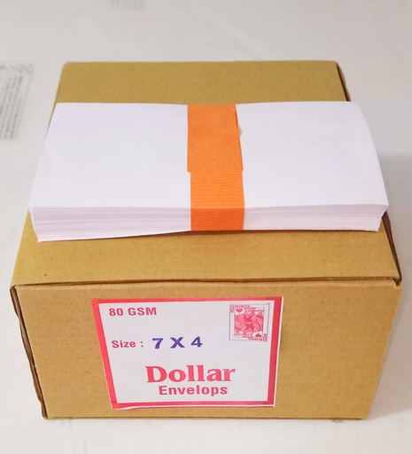 [P2010] 7x4 Dollar Cover/Envelopes 80 Gsm-Pack of 100