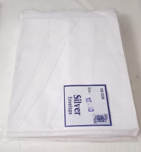 [P2042] 12x10 Silver Cover/Envelopes 100 Gsm-Pack Of 100