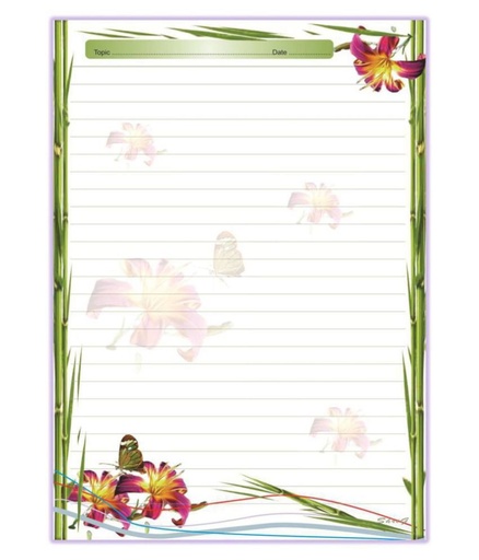 [P4742] Project Paper A4 One Side Ruled, Multicolour Design (Pack Of 75)