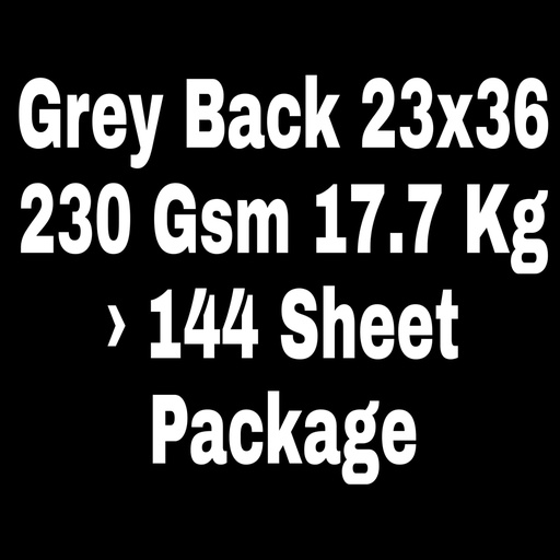 [P2230] Grey Back 23x36 230 Gsm 17.7 Kg