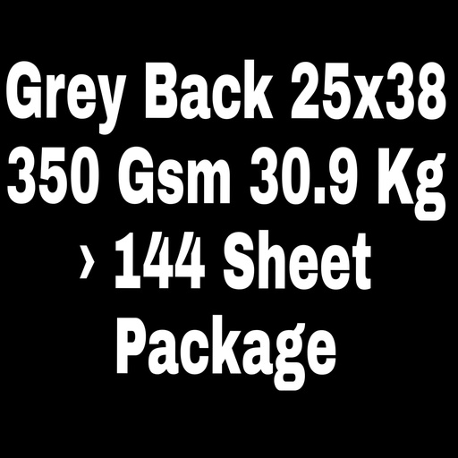 [P2268] Grey Back 25x38 350 Gsm 30.9 Kg