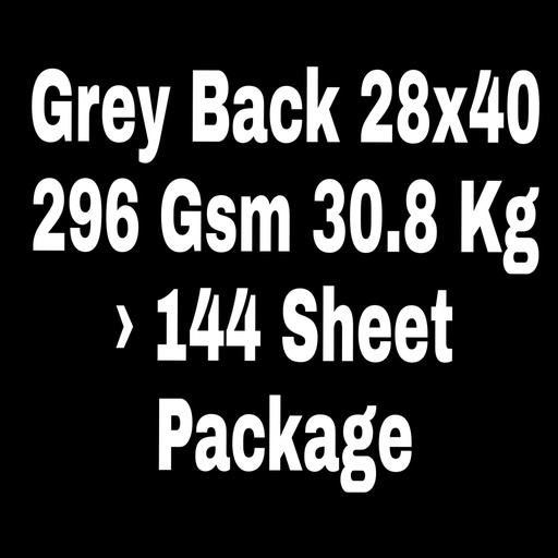 [P2278] Grey Back 28x40 296 Gsm 30.8 Kg