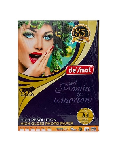 [P4404] Desmat Photo Paper Glossy A4 130 Gsm (Pack of 20)