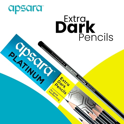 [P3350] Apsara Platinum Extra Dark Pencils (Pack of 10)