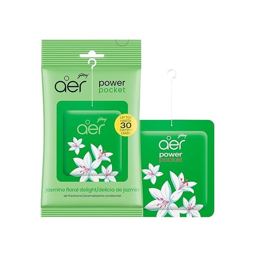 [P3818] Godrej Aer Power Pocket Jasmine Floral Delight 10g (Air Freshener Pouch)